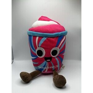 BMI Merchandise Brain Freeze Slushie Cup Plush Toy 12” Pink Blue NWT